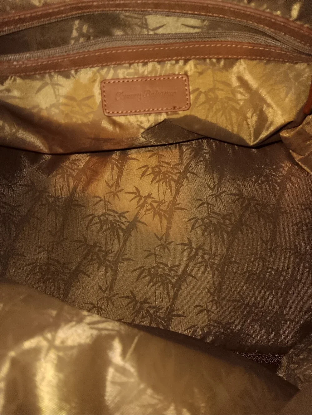 Tommy Bahama Marlin Logo Canvas Duffel Bag With Long Strap